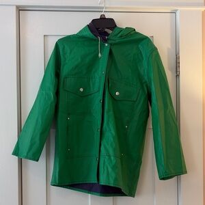 VTG Raindrops Kelly Green Raincoat Jacket